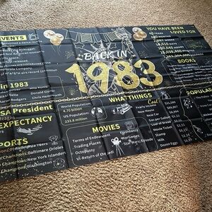 NEW NWT 1983 Birthday big banner poster for party